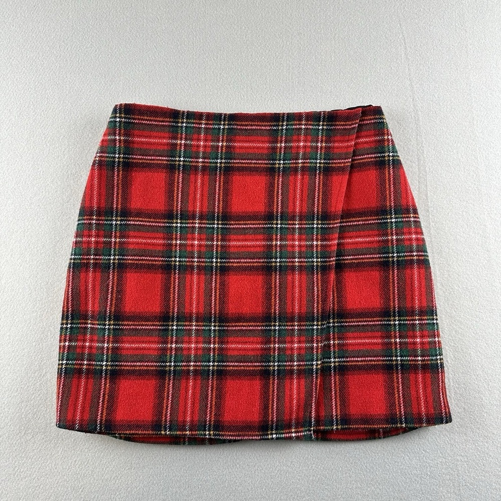 Hollister Women's Mini Skirt Red Checkered Size Small Short Mini Preppy Festival